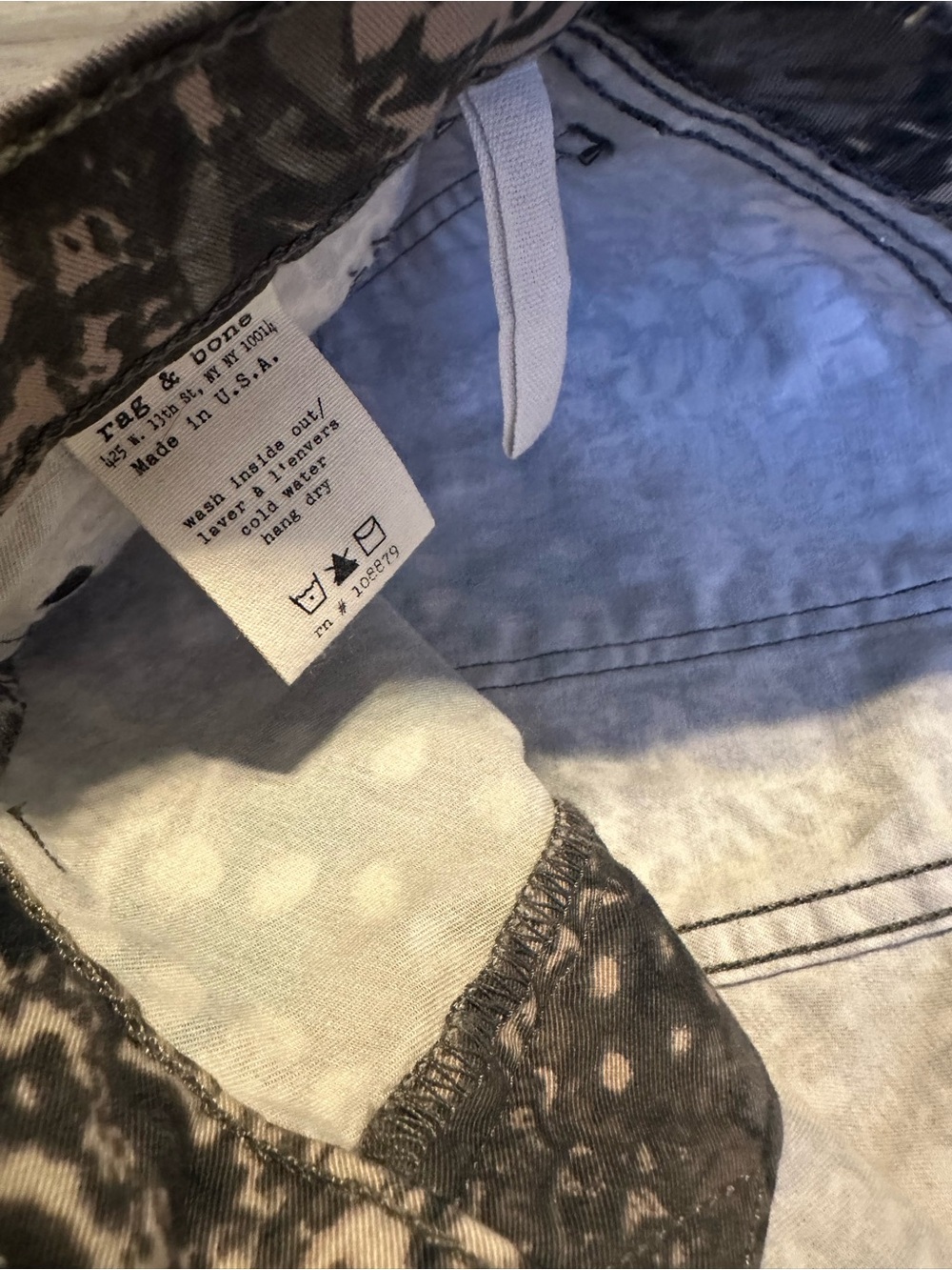rag & bone Neutral Grey and Black Printed Leggings - Picture 8 of 8